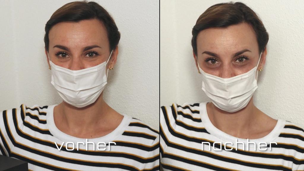 Claudia probiert den TikTok Trend "Grunge Look" aus und schminkt sich Augenringe ins Gesicht.