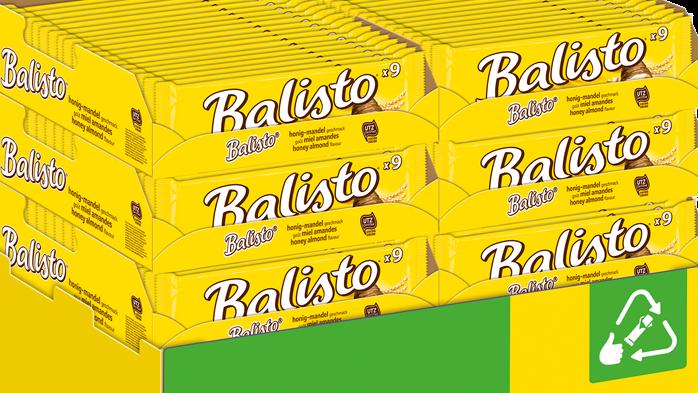 Umweltfreundlich und nachhaltig: Die Honig-Mandel-Variante von Balisto bekommt testweise eine neue Verpackung. (Quelle: Mars Wrigley).