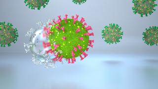  Coronavirus Mutation A symbolic depiction of a viral mutation. 3d illustration.