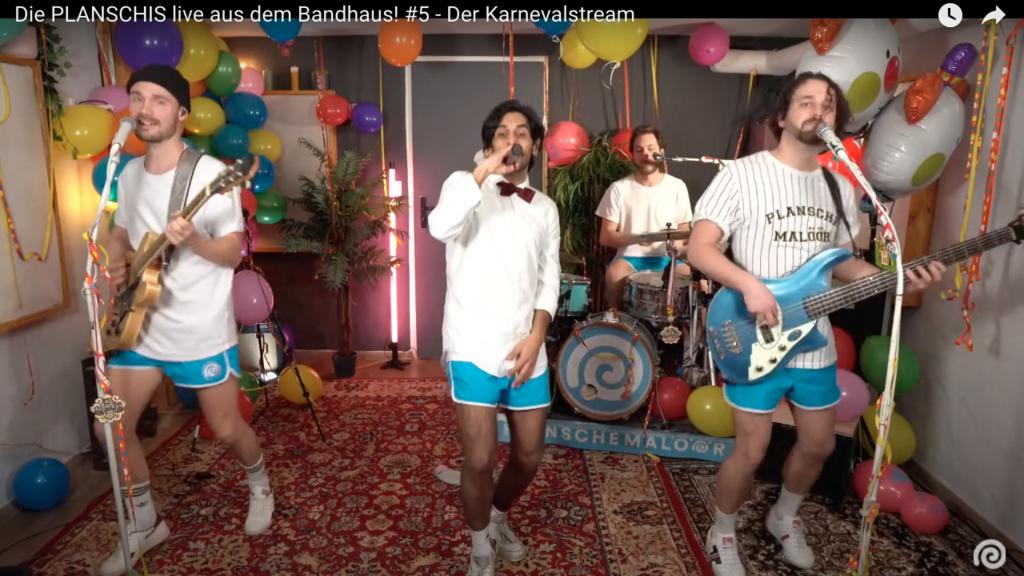 Ein Ausschnitt aus der digitalen Karnevalssitzung der Band "Planschemalöör".