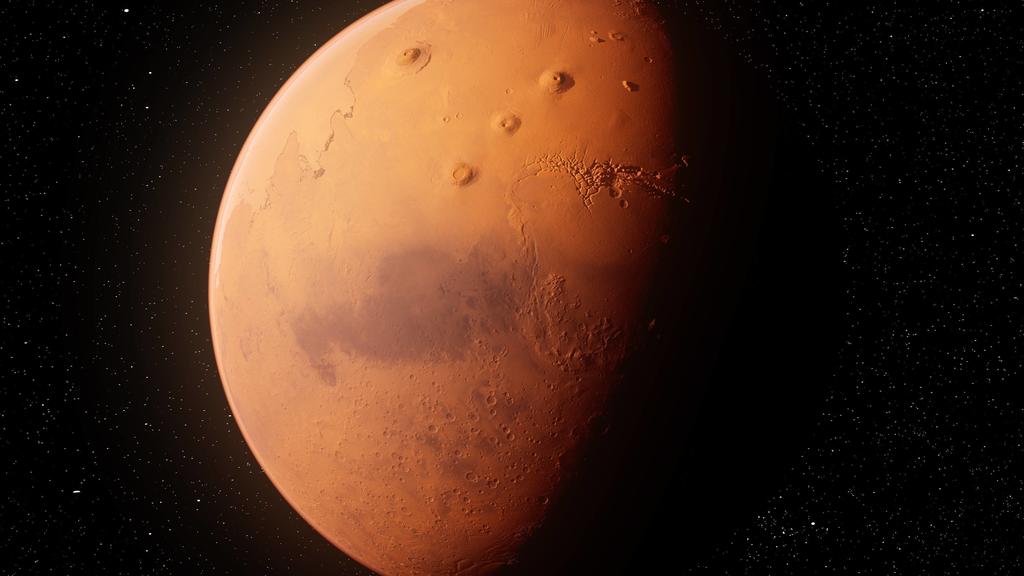 Mars, illustration Mars, computer illustration. *** Mars, illustration Mars, computer illustration PUBLICATIONxINxGERxSUIxHUNxONLY SEBASTIANxKAULITZKI/SCIENCExPHOTOxLIBRARY F026/7217