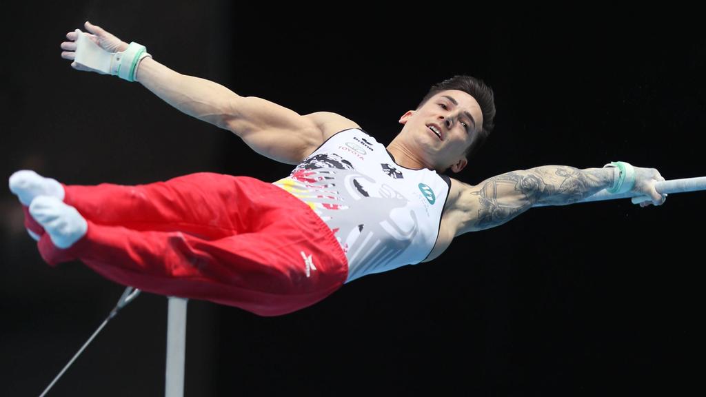 Marcel Nguyen, GER, during qualification at 2019 European Artistic Gymnastics Championships in Szczecin 10/04/2019 *** Marcel Nguyen GER during qualification at 2019 European Artistic Gymnastics Championships in Szczecin 10 04 2019 PUBLICATIONxNOTxI