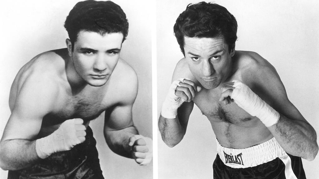 Original und Filmkopie: Jake LaMotta und Robert de Niro