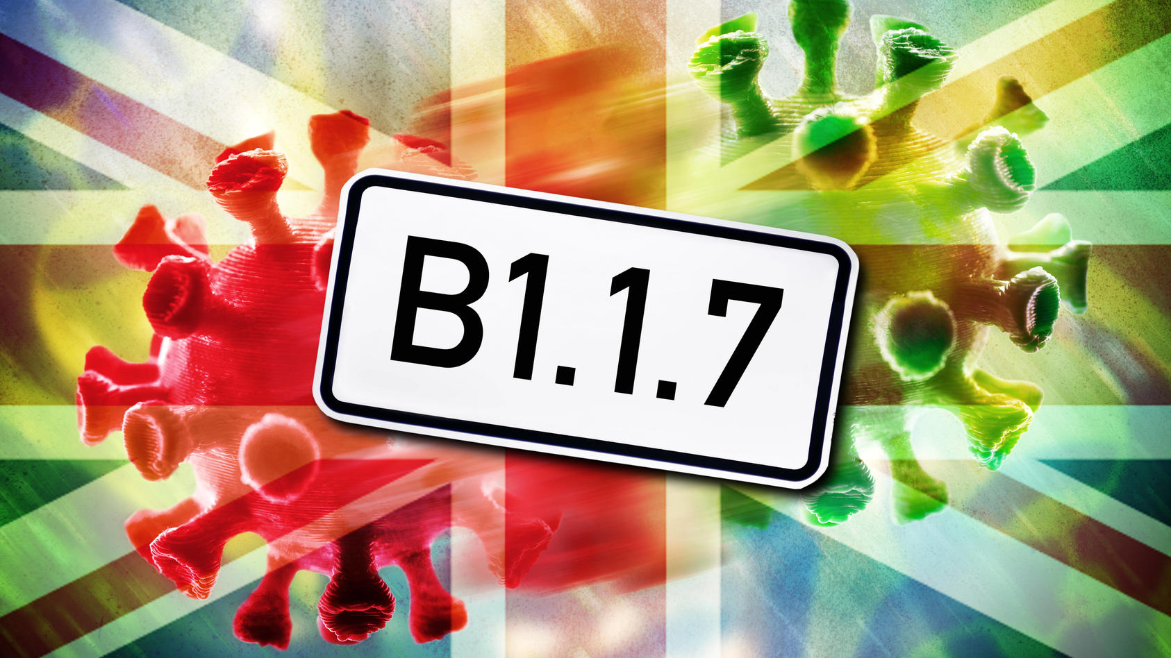 Mutierender Coronavirus britische Variante B1.1.7 