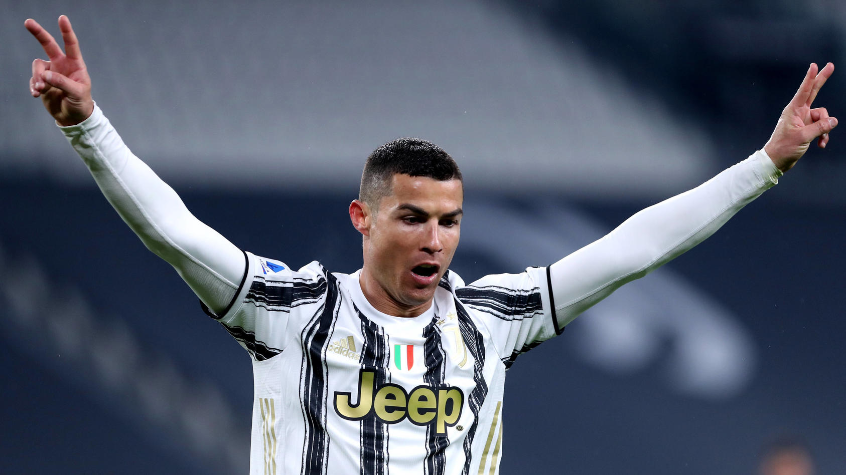  Cristiano Ronaldo of Juventus Fc celebrate after scoring a goal during the Serie A match between Juventus FC and Udinese Calcio at Allianz Stadium Turin Italy on 03 January 2021. Turin Allianz Stadium Turin Italy Copyright: xMarcoxCanonierox SP24-04