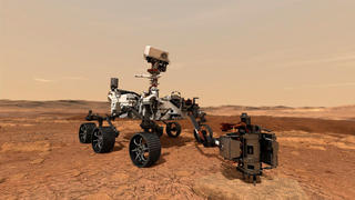 Perseverance rover uses its drill to collect a rock sample on Mars in this undated artistic conceptual illustration handout. NASA/JPL-Caltech/Handout via REUTERS    ATTENTION EDITORS - THIS IMAGE HAS BEEN SUPPLIED BY A THIRD PARTY. MANDATORY CREDIT