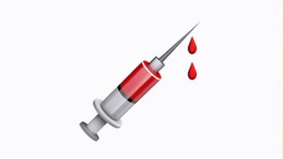 Das alte Spritzen-Emoji tropft nur so vor lauter Blut. Wer will sowas schon im Arm stecken haben?