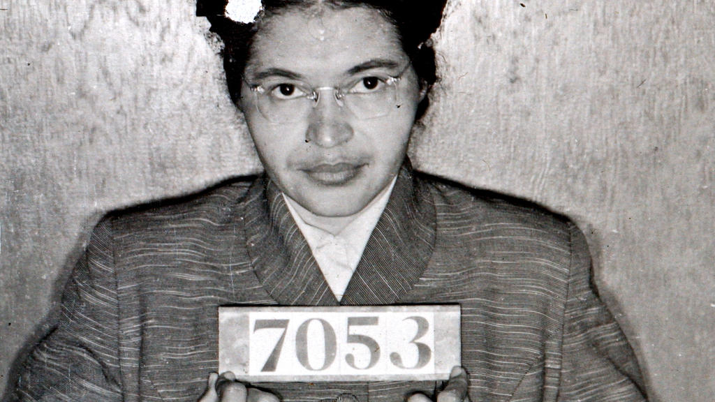 A Montgomery (Ala.) Sheriff's Department booking photo of Rosa Parks taken Feb 22, 1956, after she was arrested for refusing to give up her seat on a bus for a white passenger on Dec. 1, 1955 in Montgomery, Ala. (AP Photo/Montgomery County Sheriff's