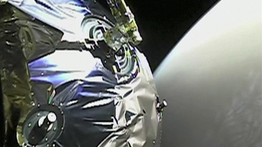 A view as Tianwen-1 probe enters the orbit of Mars in this screen grab obtained from a video on February 12, 2021. CHINA NATIONAL SPACE ADMINISTRATION (CNSA)/Handout via REUTERS THIS IMAGE HAS BEEN SUPPLIED BY A THIRD PARTY. NO RESALES. NO ARCHIVES.
