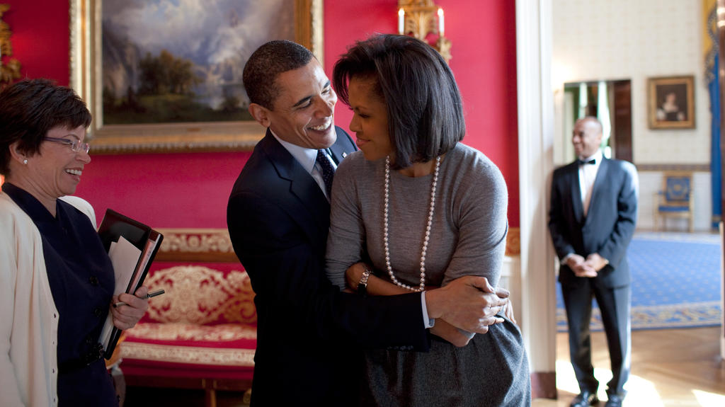 Ein Herz und eine Seele: Ex-Präsident Barack Obama und seine Frau Michelle.