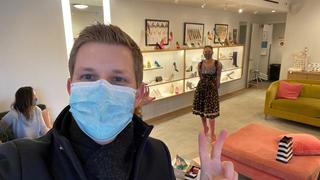 RTL-Reporter Dominik Maur traf Sarah Jessica Parker zufällig in ihrem Schuh-Laden
