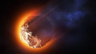 Komet, Asteroid glüht beim Eintritt in die Atmosphäre