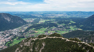 Aussicht vom Gipfel des Prediktstuhls im Berchtesgadener Land.