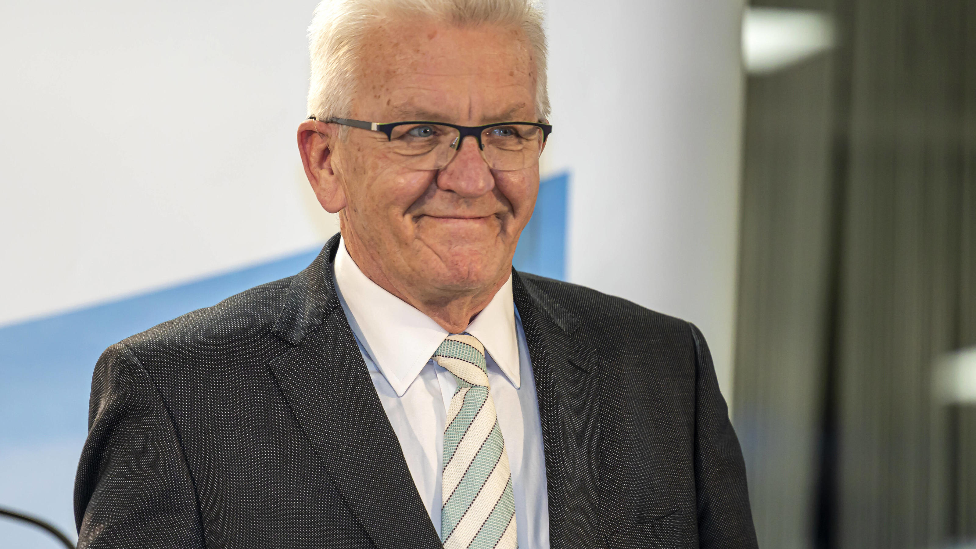 LTWBW21. Landtagswahl Baden-Württemberg. Winfried KRETSCHMANN Grüne, Ministerpräsident. // 14.03.2021: Deutschland, Baden-Württemberg, Stuttgart. *** LTWBW21 State Parliament Election Baden Württemberg Winfried KRETSCHMANN Greens, Minister President 