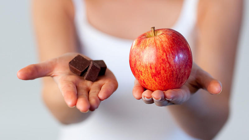 Schokolade macht glücklicher als ein Apfel. 