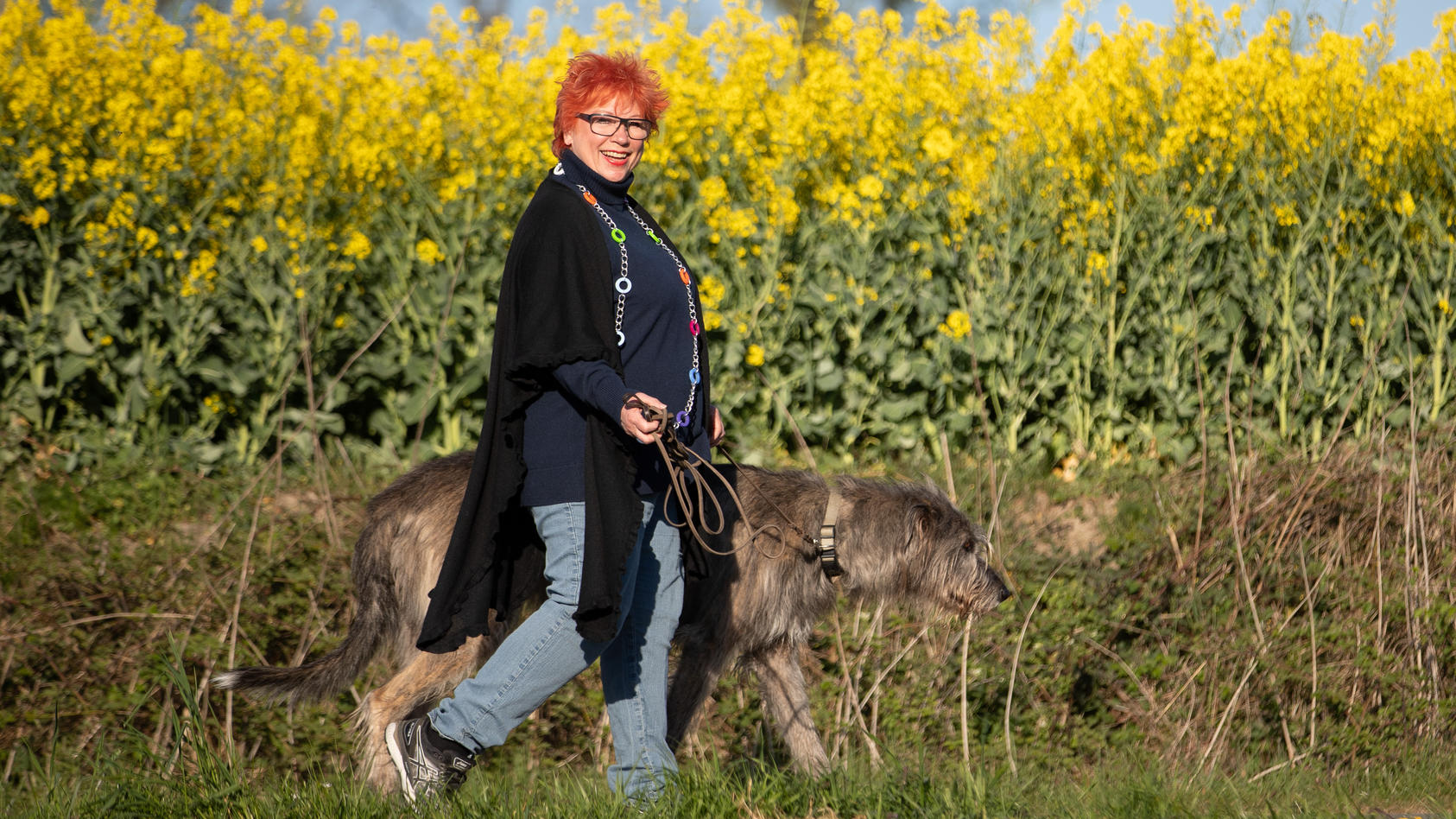 Barbara Salesch mit ihrem Hund