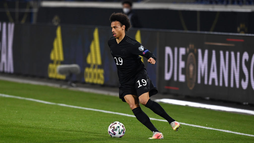 Fussball, Herren, Saison 2020/21, WM-Qualifikation Gruppe J, 1. Spieltag in Duisburg, Deutschland - Island, Leroy Sane Deutschland, 25.03. 2021, *** Football, men, 2020 21 season, World Cup qualifying group J, 1 matchday in Duisburg, Germany Iceland
