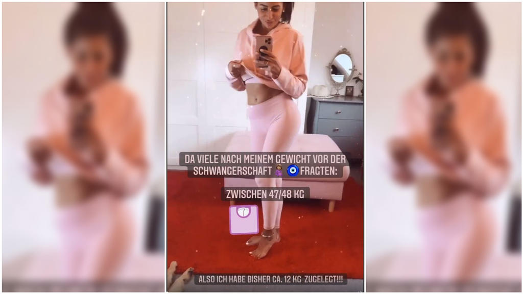 Schlank und zierlich: So kennen wir Eva Benetatou. Doch in ihrer Schwangerschaft hat die 28-Jährige schon ein paar Pfündchen zugelegt.