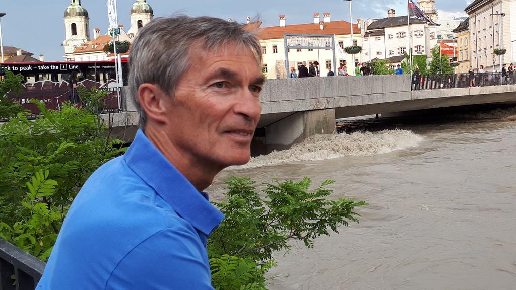 Das Bild zeigt den RTL-Meteorologen Carlo Pfaff in seiner Heimatstadt Innsbruck