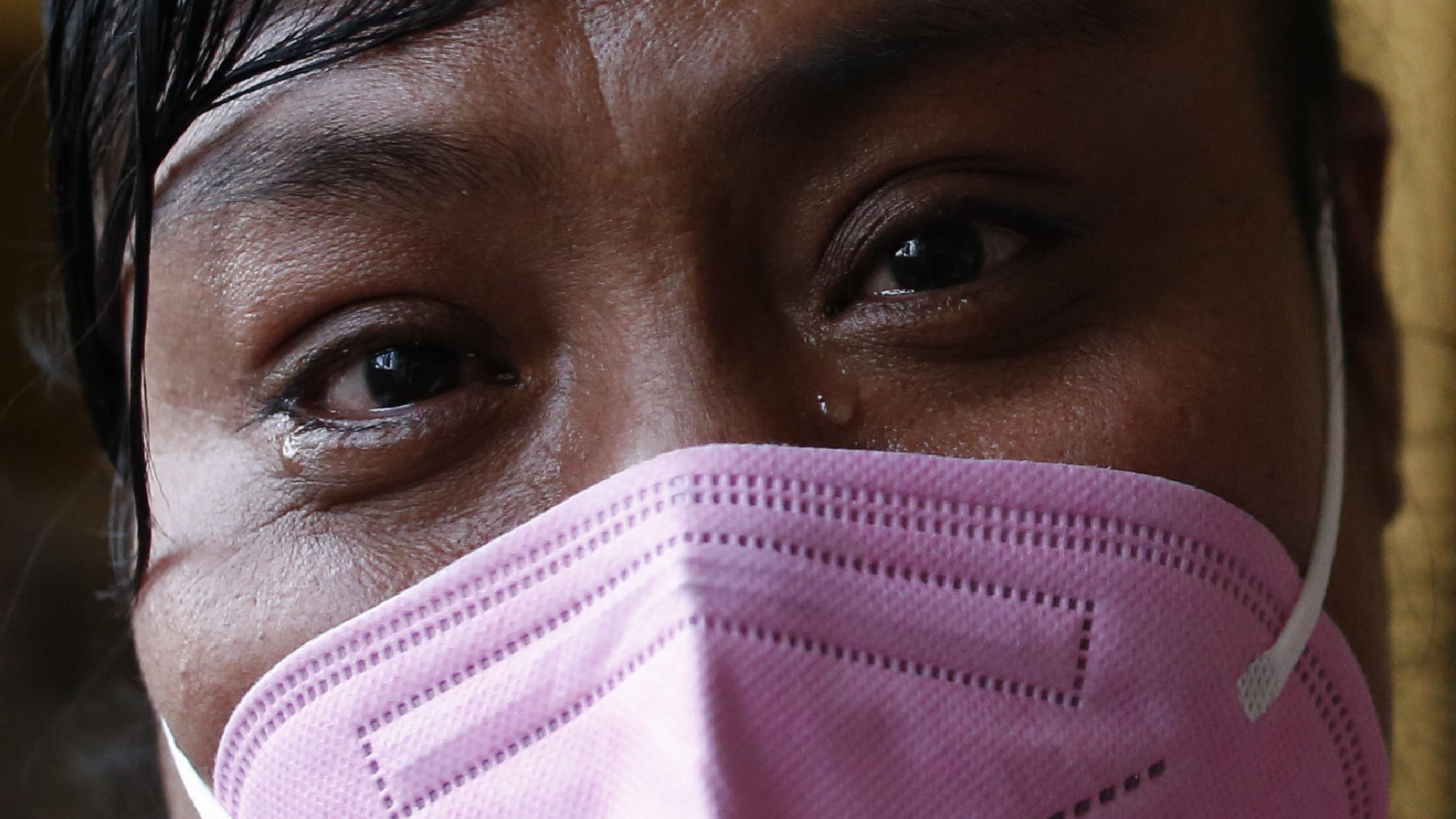 Sex worker Elena sheds tears as she describes the family sexual abuse and trafficking that led her into a life of prostitution starting at age 15, at the offices of Brigada Callejera or "The Street Brigade", in central Mexico City, Saturday, March 6,