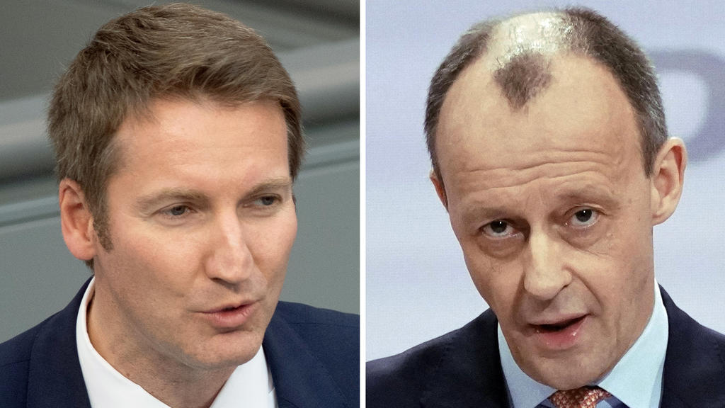 ARCHIV - 03.07.2020, Berlin;Nordrhein-Westfalen, Berlin: Die Foto-Kombo zeigt Patrick Sensburg (l) und Friedrich Merz (r), die beide für die CDU im Hochsauerlandkreis als Bundestagskandidaten antreten wollen. Am 17. April stimmen 480 Delegierte in Ar