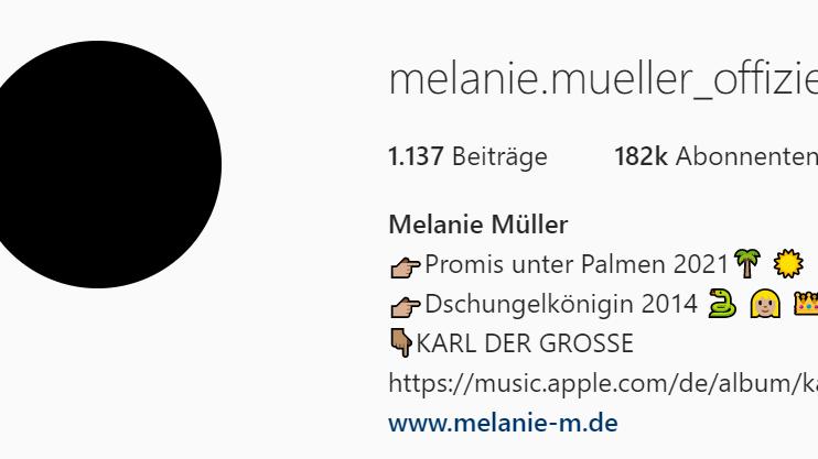 Melanie Müller hat ihr Profilbild bei Instagram geschwärzt.