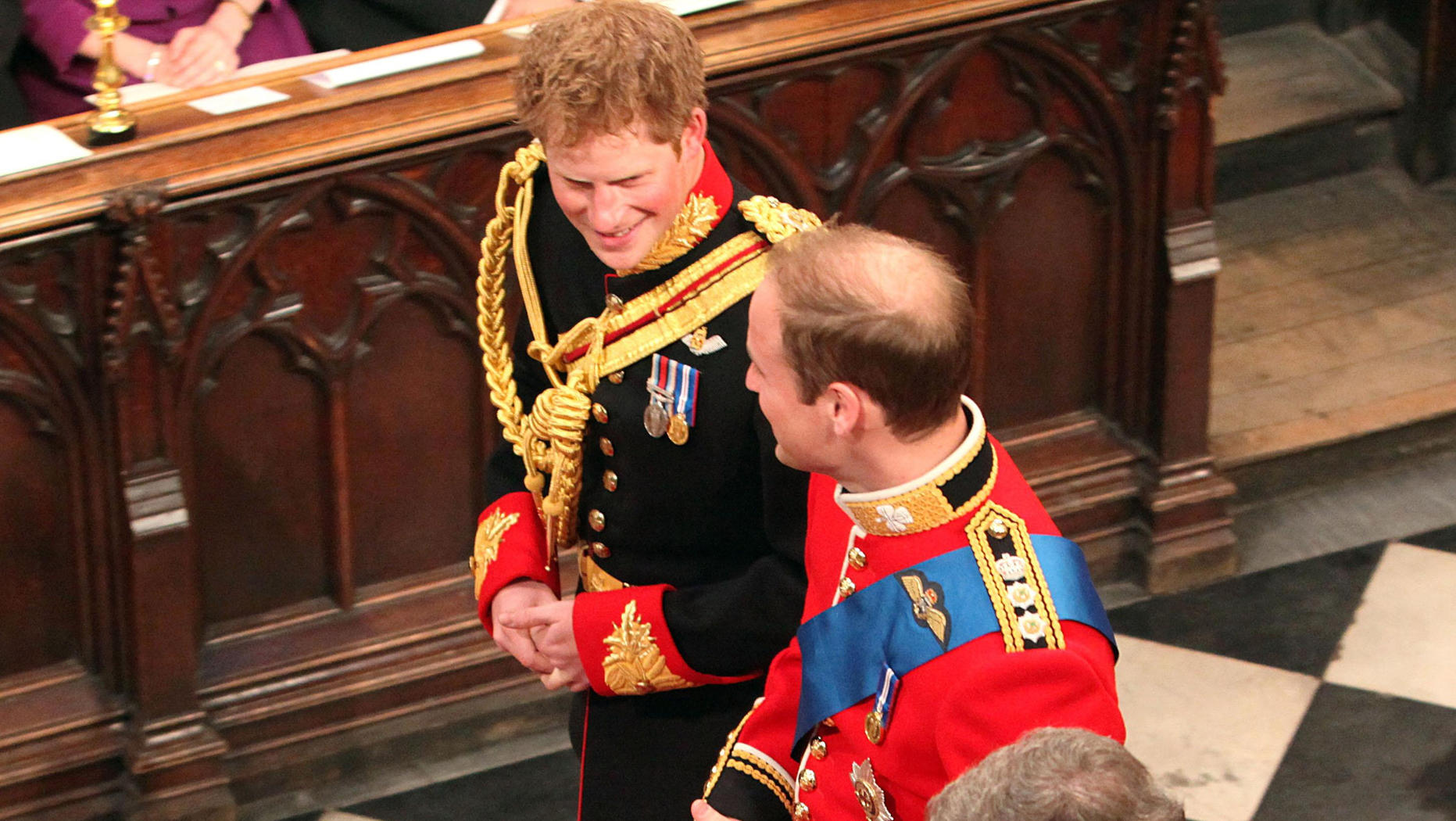 Prinz Harry als Trauzeuge von Prinz William bei dessen Hochzeit am 29. April 2011.