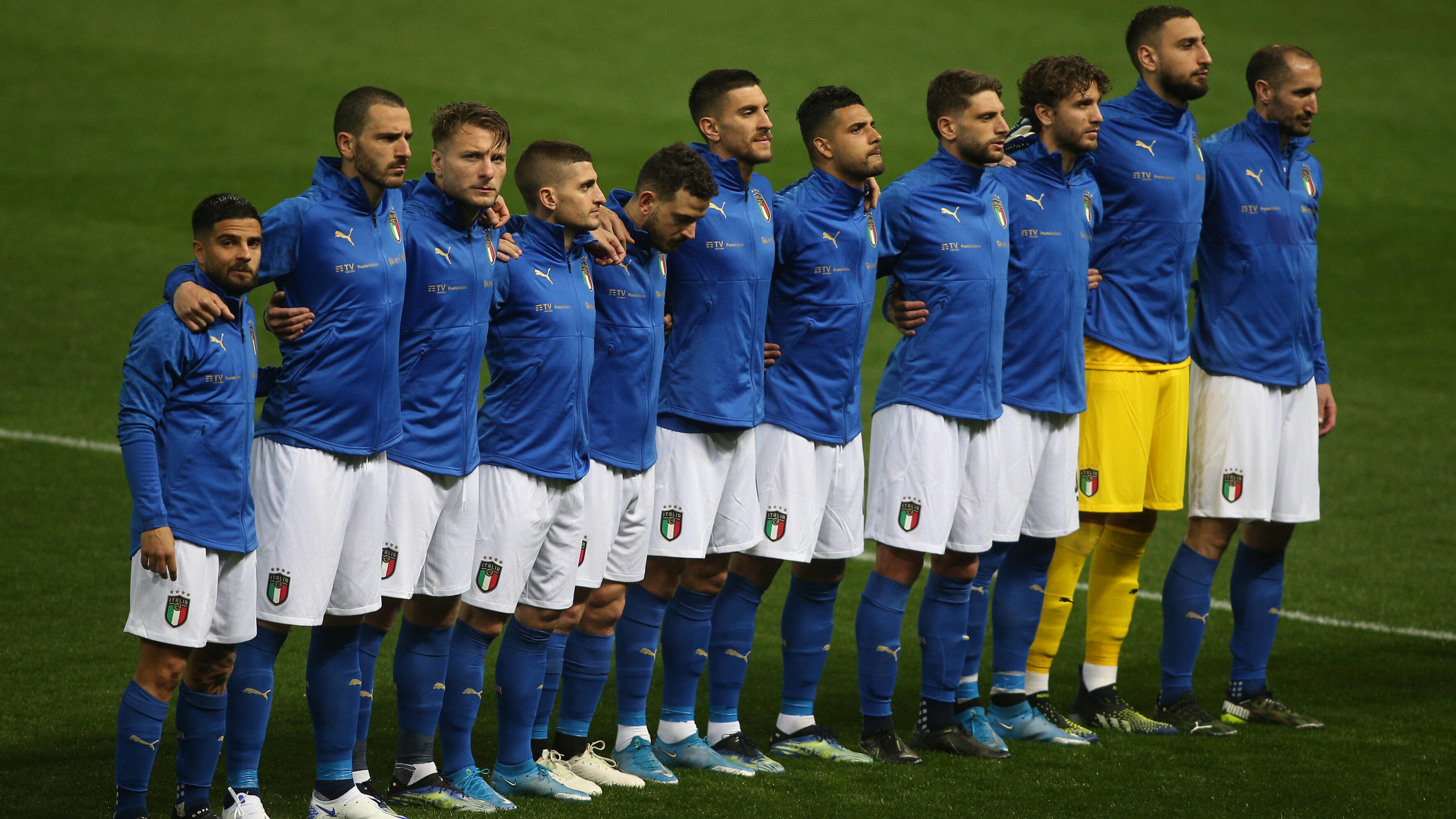 Em 2021 Italienische Fussball Nationalmannschaft Wird Durchgeimpft