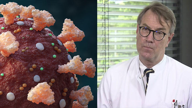 Neue Forschungen zeigen: Das Spike-Protein des Coronavirus ist auch ohne Virus gefäßschädigend. Dr. Georg-Christian Zinn, Direktor des Hygienezentrums Bioscientia, erklärt, was das nun für Therapie und Impfung bedeutet.