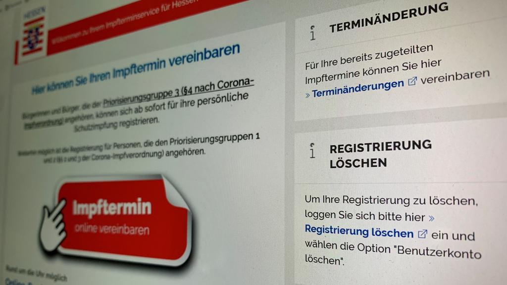 Der Impfterminservice in Hessen ermöglicht auch die Absage registrierter Impftermine.