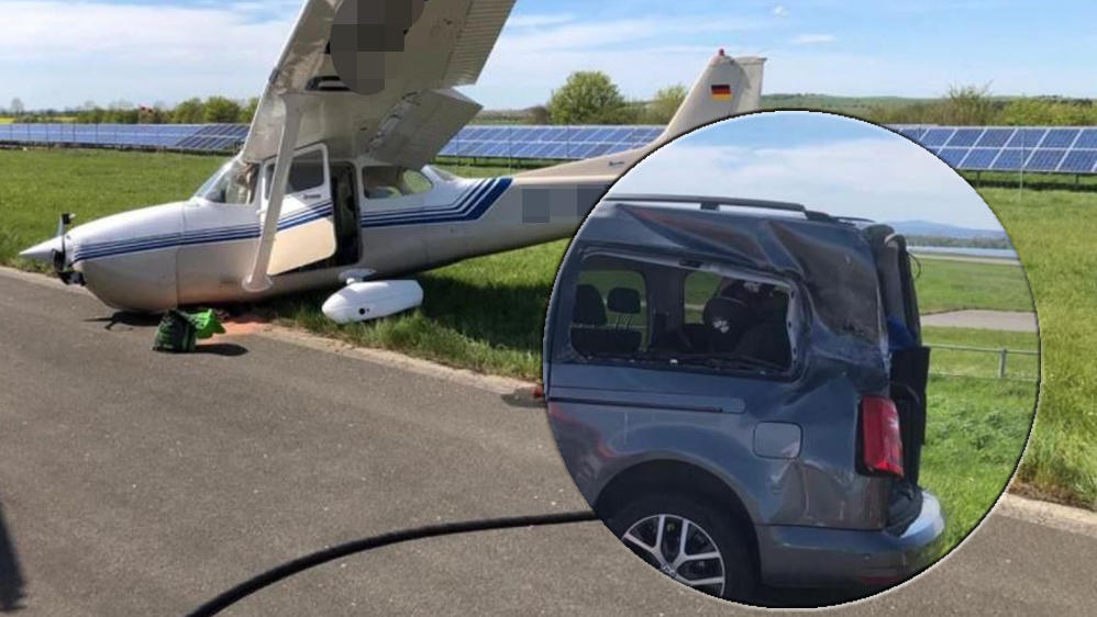 Kollision mit Flugzeug in Ballenstedt