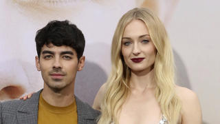 FILE - Joe Jonas, left, and Sophie Turner attend the World Premiere of "Chasing Happiness," in Los Angeles on June 3, 2019. Turner and Joe Jonas have had their first child. The 24-year-old â€œGame of Thronesâ€ star Turner and the 30-year-old singer Jonas announced the birth Monday. In a joint statement released by his label Republic Records, the two said only that they are "delighted to announce the birth of their baby.â€ They gave no further details on the child. (Photo by Willy Sanjuan/Invision/AP, File)