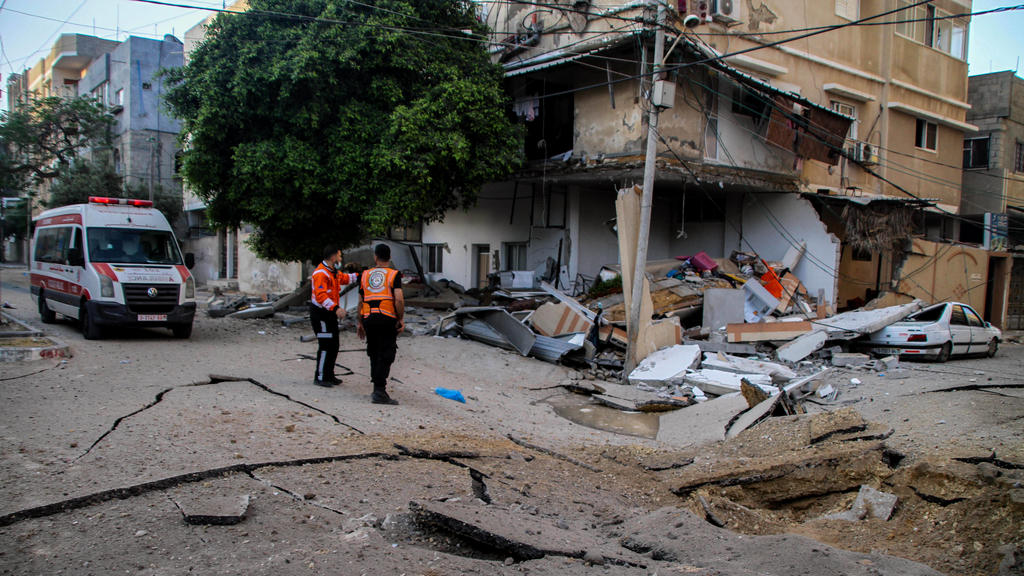 May 11, 2021: Gaza, Palestine. 12 May 2021. Roads and houses on the west of Gaza City have been hit by Israeli jets on Wednesday morning as airstrikes intensify in the entire Gaza Strip. The escalation of violence between the Gaza Strip and Israel c