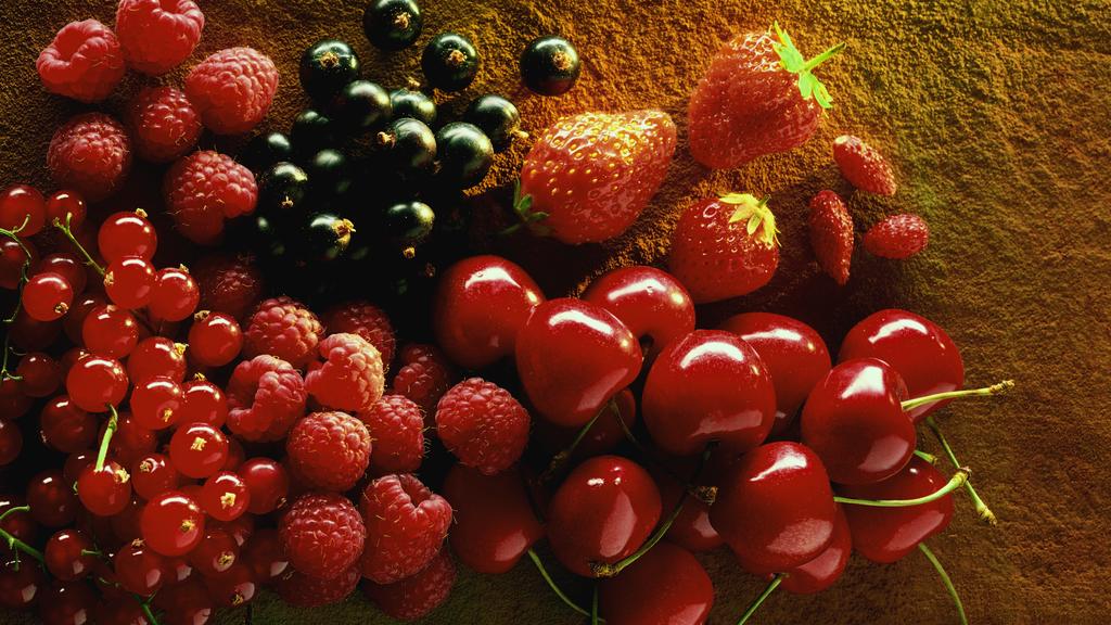 Vitamin C findet sich besonders in der Acerolakirsche und in Erdbeeren.