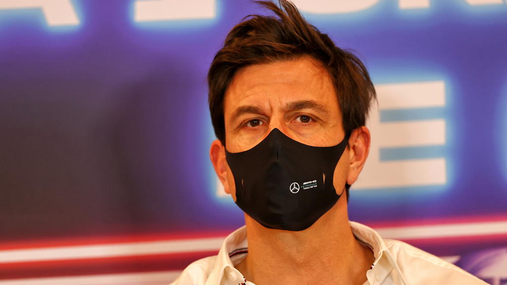 Formula One F1 - Monaco Grand Prix - Circuit de Monaco, Monte Carlo, Monaco - May 20, 2021 Mercedes Executive Director Toto Wolff in the FIA Press Conference FIA/Handout via REUTERS ATTENTION EDITORS - THIS IMAGE HAS BEEN SUPPLIED BY A THIRD PART
