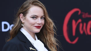 Emma Stone arrives at the premiere of "Cruella" at the El Capitan Theatre on Tuesday, May 18, 2021, in Los Angeles. (Photo by Jordan Strauss/Invision/AP)