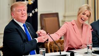 News Themen der Woche KW10 President Donald Trump holds his daughter Ivanka Trumps hand as he thanks her during an American Workforce Policy Advisory Board Meeting at the White House in Washington, D.C. on March 6, 2019. PUBLICATIONxINxGERxSUIxAUTxHUNxONLY WAP20190306328 KEVINxDIETSCH