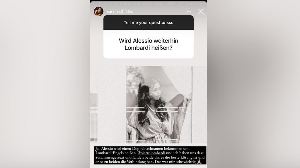 Sarah verriet uns auch die Neuigkeit über Söhnchen Alessio (5).