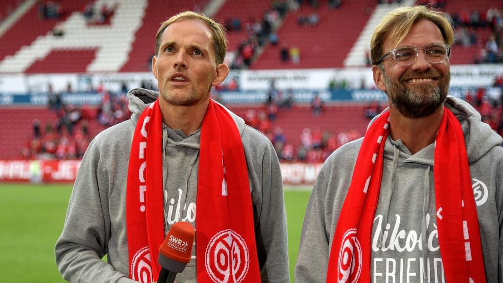 02.09.2017, xfux, Fussball, Abschiedsspiel Nikolce Noveski, Team Mainz 05 - Team Nikolce, emspor emonline, v.l. Trainer Thomas Tuchel (Team Nikolce), Trainer Juergen Klopp (Team Mainz 05) Mainz02 09 2017 xfux Football Farewell Game Nikolce Noveski te