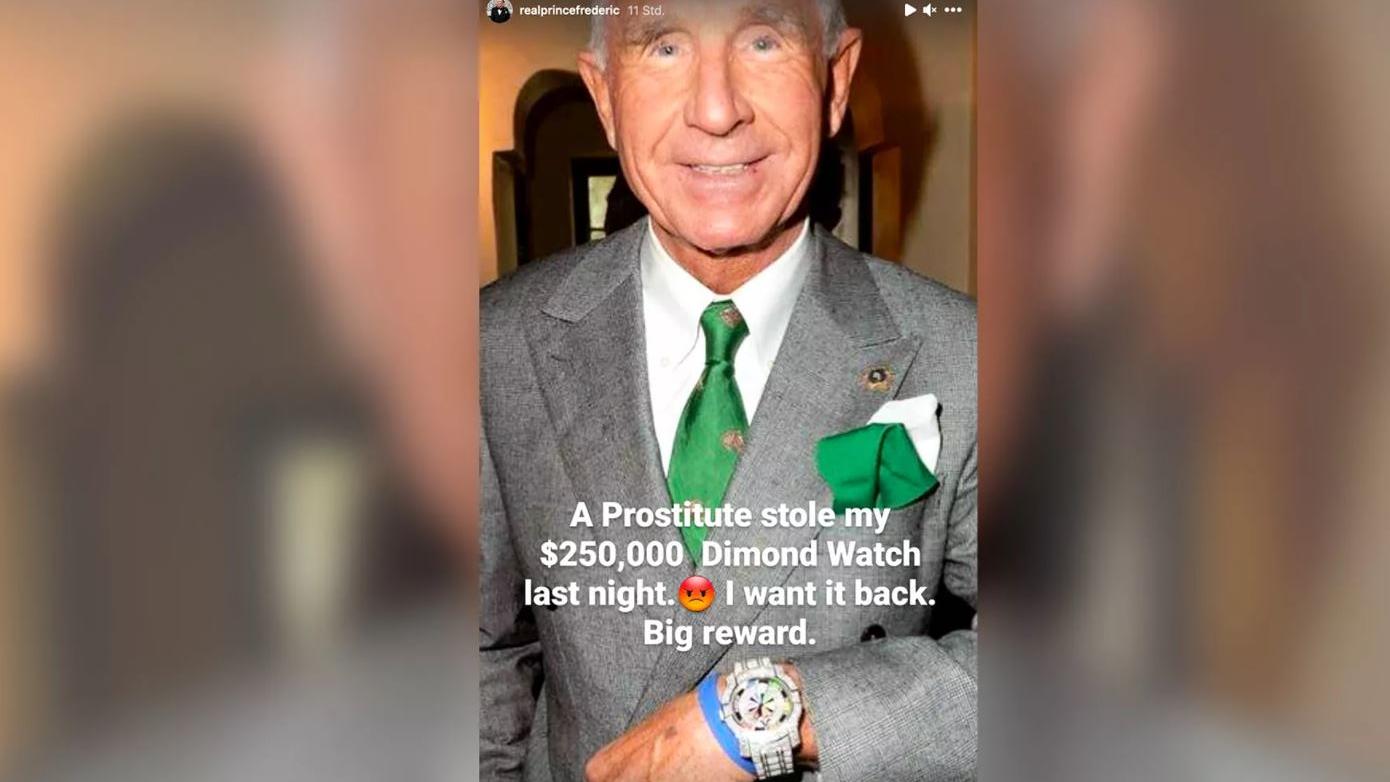 Prinz Frederic von Anhalt macht auf Instagram auf sein Uhren-Schicksal aufmerksam. 