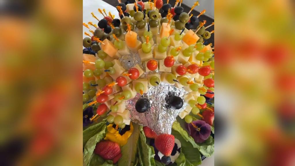 Heidi Klum feiert ihren Geburtstag mit einem köstlichen Käse-Igel.