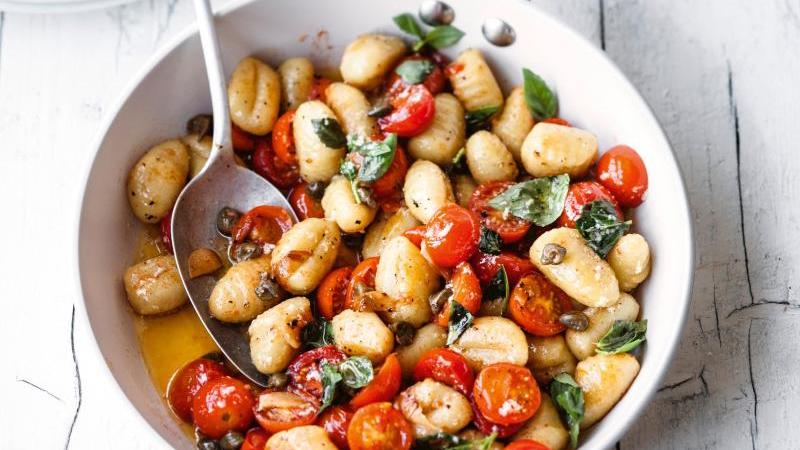 Gnocchi with cherry tomatoes and caper butter