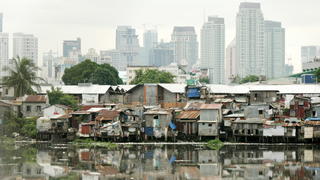 epa02814087 Rows of shanties loom over Manila's skyline seen in Pasay city, south of Manila, Philippines on 08 July 2011. The the United Nations Population Fund report ranked the Philippines as 12th most populous country in the world with an estimated population of 94 million. The report also said that the population may grow to 100 million within four years. China topped the list with 1.3 billion people, followed by India with 1.2 billion, the USA with 311 million, Indonesia with 237 million and Brazil with 190 million. EPA/FRANCIS R. MALASIG