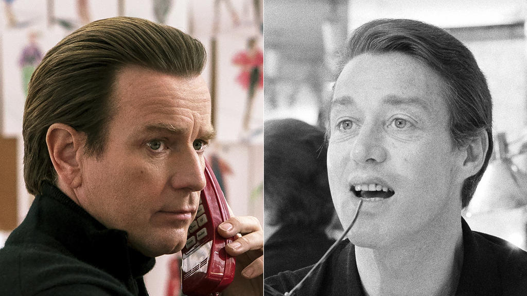Ewan McGregor porträtiert in der neuen Netflix-Serie "Halston" den Fashion Designer Roy Halston Frowick (re., hier 1975)
