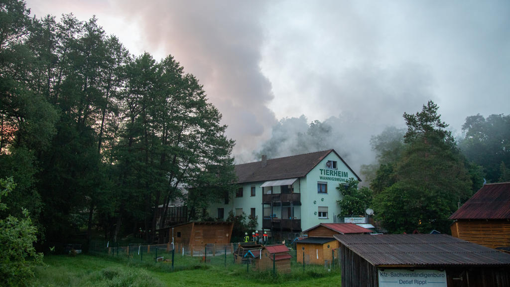 Brand im Tierheim in Münnerstadt
