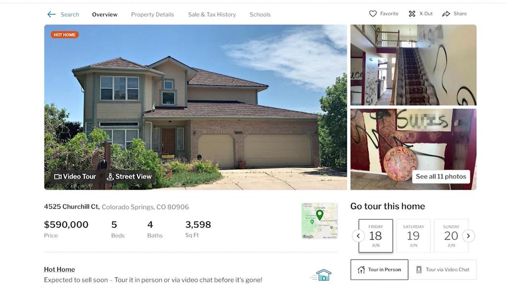 Maklerin Mimi Foster hat auf der Immobilienplattform Redfin.com keine Details ausgelassen.