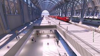 Der Frankfurter Hauptbahnhof wird durch den Fernbahntunnel und den neuen Tiefbahnhof sein Gesicht verändern.