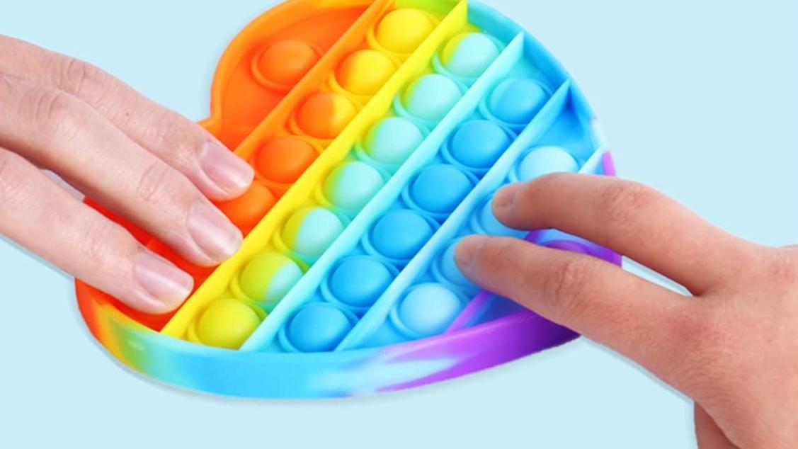 2X Neu Push Pop It Fidget Bubble Trend Spielzeug Toy Anti Stress Rainbow TikTok 