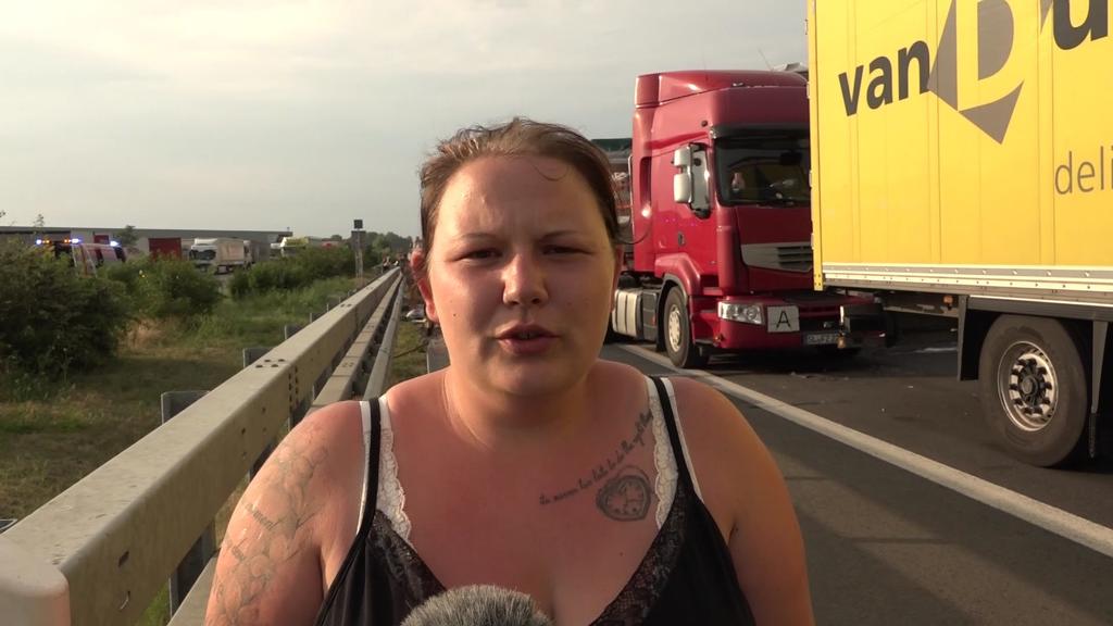 Janina Kock ist glücklich, den LKW-Unfall überlebt zu haben.