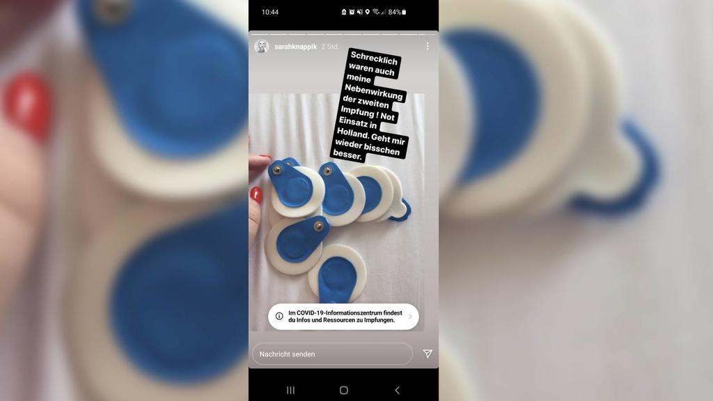 Sarah Knappik hatte nach ihrer 2. Corona-Schutzimpfung mit Nebenwirkungen zu kämpfen.